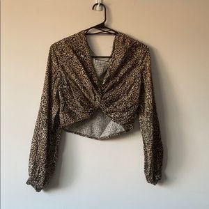 Cheetah print crop top